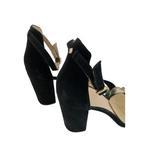 Kate Spade New York Marci Black Sandals Embellished PVC Strap Size 7M 7285 - Picture 9 of 14